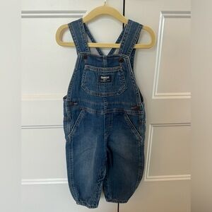 NWOT OshKosh B'gosh Classic Blue Denim Overalls- 18 months